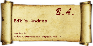 Bús Andrea névjegykártya